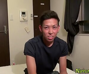 Japanese twink toys cock