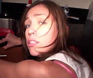 Blue eyed ayam jantan sucker Audrey Rose gives some head on pov video