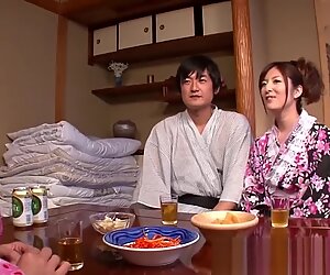 Japanese geisha gets fucked while her girlfriend is asleep