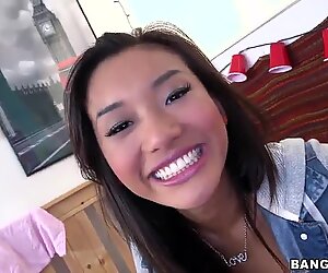 Alina Li gets her tight Asian pussy amazingly fucked doggy style