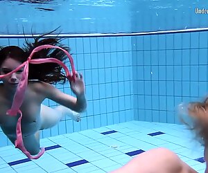 Underwater hot girls swimming naked